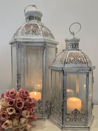 BIELE LAMPÁŠE SADA 2KS