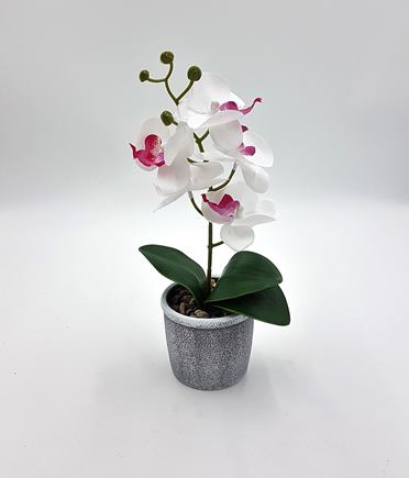 UMELÁ ORCHIDEA BIELA 32cm